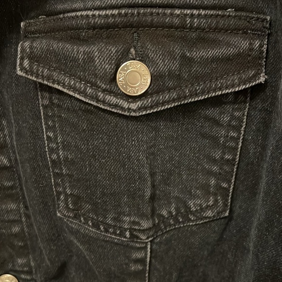 Zara Washed Black Denim Jumpsuit Size Small - Picture 4 of 9